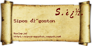 Sipos Ágoston névjegykártya