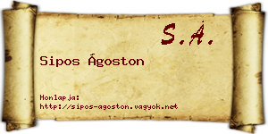 Sipos Ágoston névjegykártya