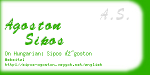 agoston sipos business card